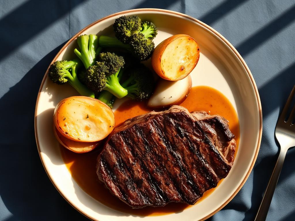 Steak & pommes de terre rissolées